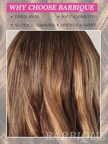Barbique Synthetic Wig 13x6 Hd Lace Front 26 Inch Long Wavy Heat Resistant Fiber Deep Parting with Baby Hair Natural Hairline (1BT4P27) — view 3