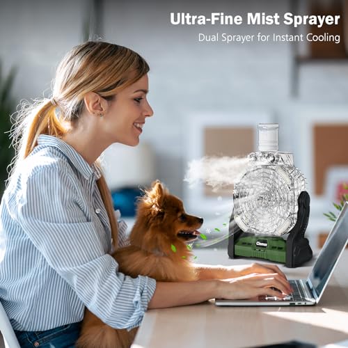 Large-Camping-Fan-with-Mister-Rechargeable-Long-Lasting-Portable-Battery-Powered-Water-Misting-Fan-Table-Fan-14000mAh-26000mAh-RGB-Lights-Timer-Power-Supply-For-Outdoor-Emergencies