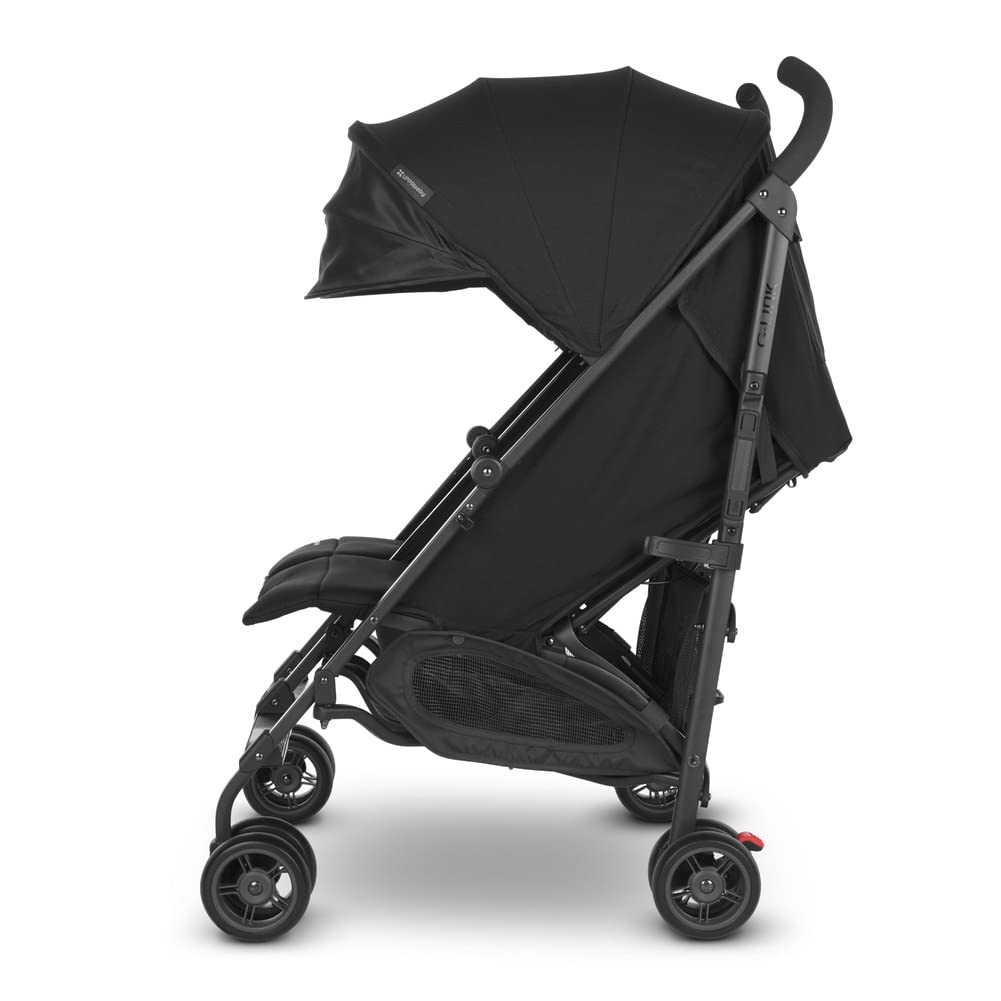 UPPAbaby G-Link V2 Double Umbrella Stroller/Lightweight Design/One-Step Fold + Recline/XL Basket + Canopy/Cup Holder Included/Jake (Black/Carbon Frame) Everything Else