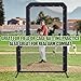 Seenelling 7 x 5 ft Baseball L Screen with Protection Cover Portable Double Net Softball Pitcher Safety Protective Screen for Batting Cage & on Field Use
