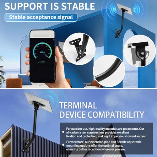 Support satellite coupe-vent et orientable pour antenne WiFi extérieure - 5