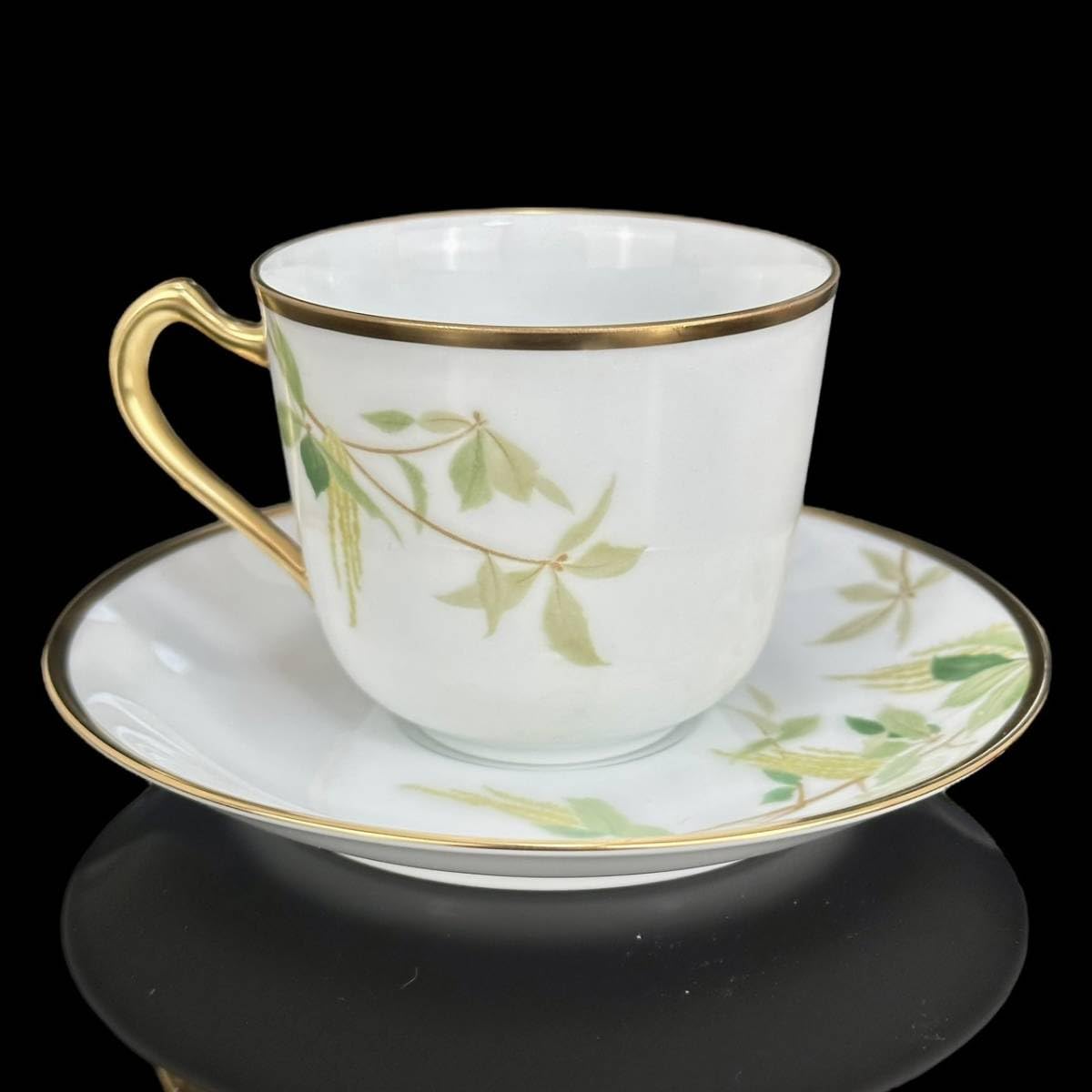 Amazon | 大倉陶園 野鳥シリーズ カップ＆ソーサー キビタキ 鳥 金彩