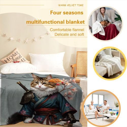 Couverture polaire chat 220x240 lavable et résistante aux usures - 4