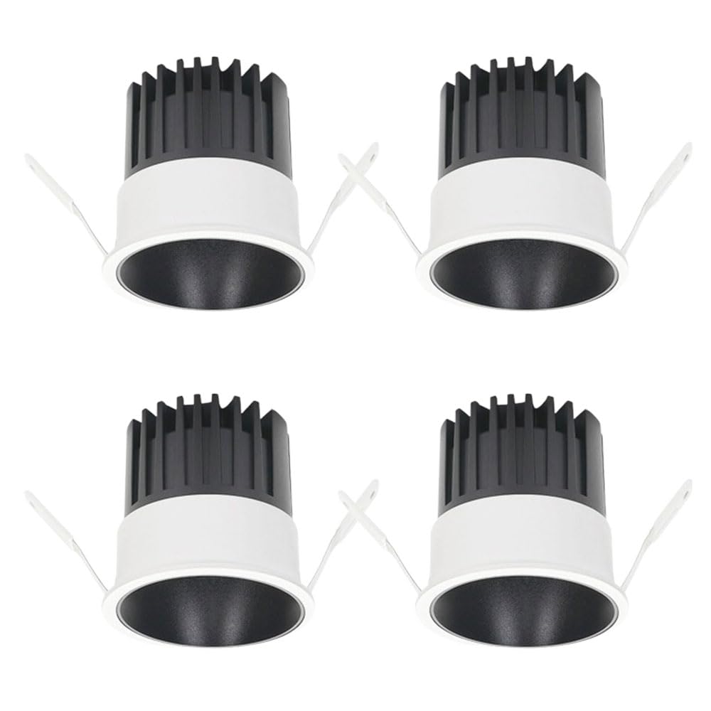 JKJZSALJ 3.3 Inch Led Retrofit Recessed Ceiling Lights,3000K/4000K/6000K Dimmable,10W Cri90 Led Can Light,360° Rotation,30° Adjustment,Pack Of 4,Black