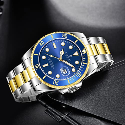 BENYAR - Stylish Wrist Watch for Men, Genuine Stainless Steel Strap, Perfect Quartz Movement, Waterproof and Scratch Resistant, Analog Quartz Business Watches, Best Mens Gift. - Image 2