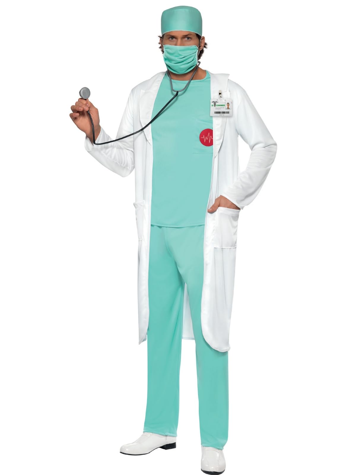 Smiffys Doctor Costume, M - Size 38 -40 , Green
