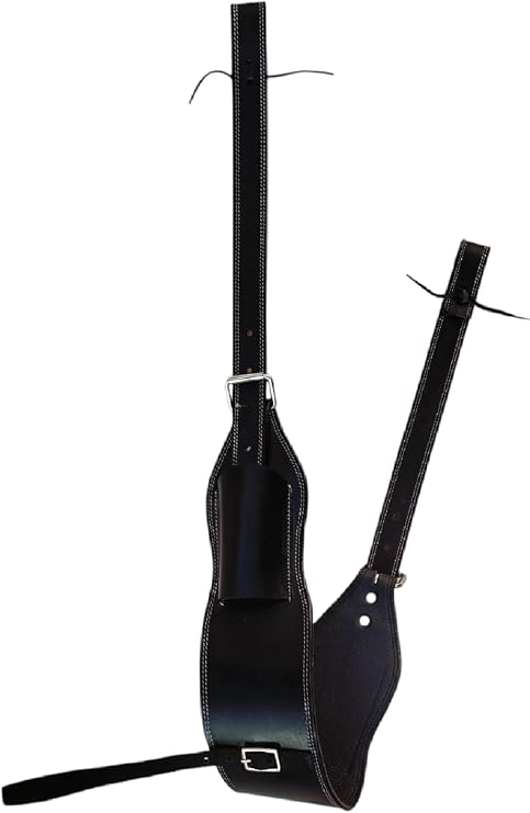 Western Leather Cinch Billets and Back Girth Strap Adjustable Saddle Flank Cinch with Stainless Steel Buckle Durable Horse Riding Tack