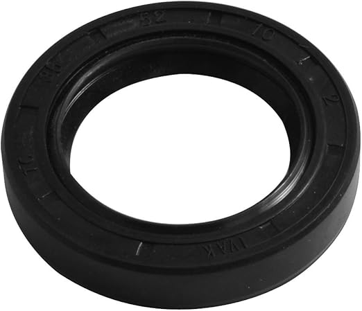 uxcell Oil Seal, TC 35mm x 52mm x 10mm Nitrile Rubber Cover Double Lip with Spring for Mechanical Motive Axle Shaft, Black Pack of 1