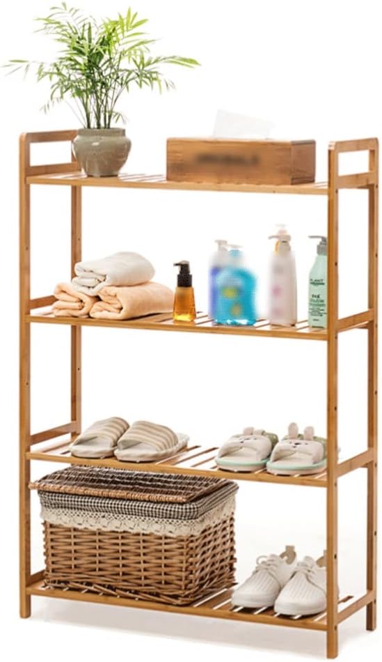 Shoe Racks for entryway Shoe Rack Wood Adjustable Shoe Shelf Bathroom Shoe Rack Storage 3/4/5-Tier Modern Free Standing Shoe Racks For Save Space Shoe Racks storage (4 Tier)