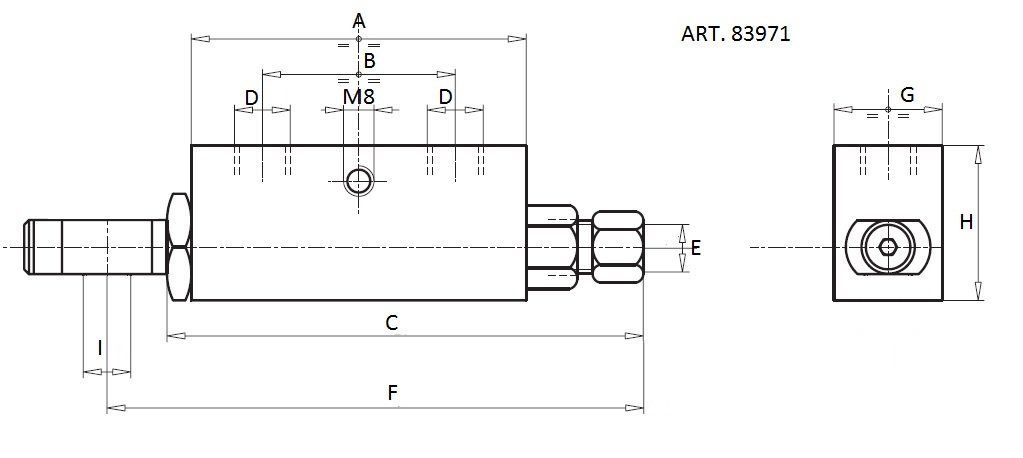 Valvola Oleodinamica Ama 3/8" Doppio Effetto Occhio Orientabile