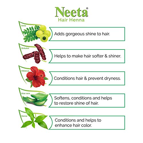 Polvo de Henna para Cabello Neeta Tinte Natural Sin Amoníaco 125g miniatura 4