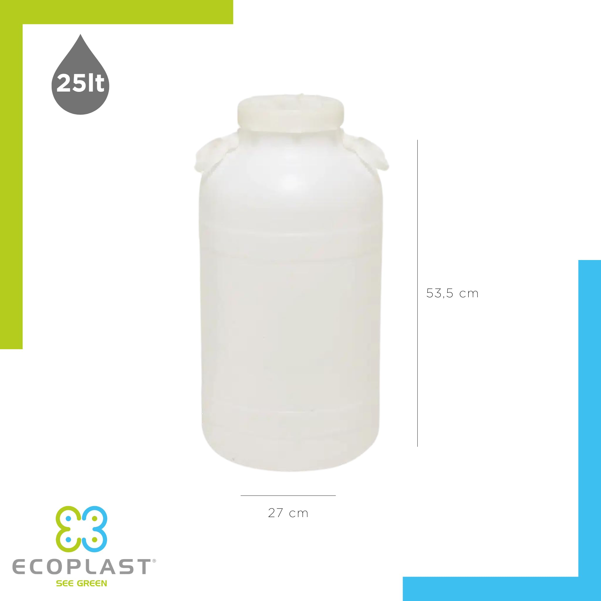 Tanica In Plastica Riciclata Ecoplast 20 Litri Con Rubinetto - Made In Italy - Foto 12