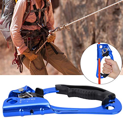 Yuehuam Hand Ascender Rock Clambing Descender Grasp Clamp Outdoor Mountaineering Climbing Right Rappelling Gear Equipment Rope Clamp for 8-13mm Rope