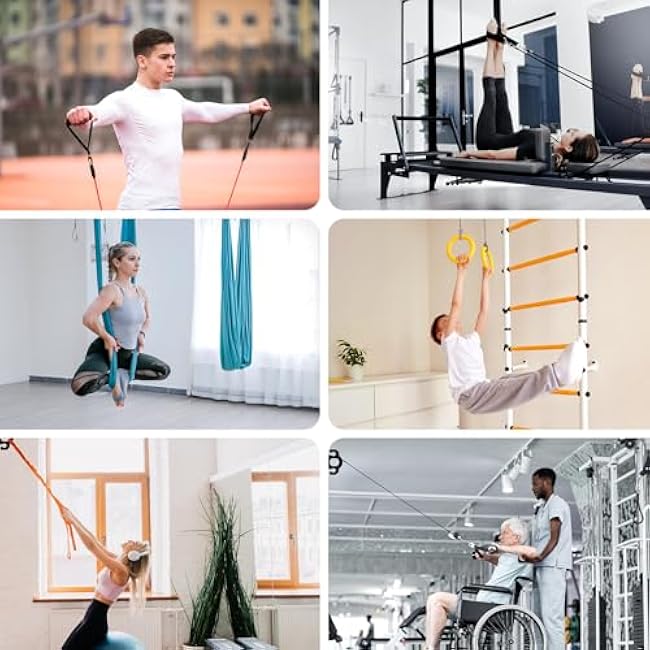 3 PCS Resistance Bands - Workout Wall Mount & Door Anchors for Hanging Straps, Home Gym & Physical Therapy