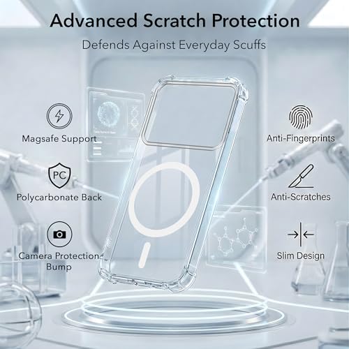 Image of Jkobi Shockproof Crystal-Clear Back Cover for Realme P4 (Magsafe Wireless Support | Drop & Camera Protection | Hard Polycarbonate)