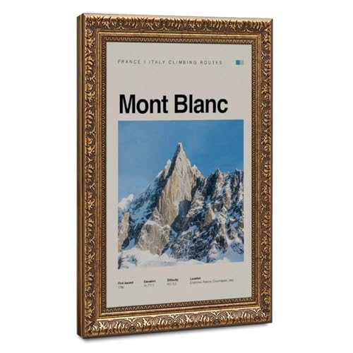 Poster escalade itinéraires randonnée déco murale salon et chambre 30x45 cm