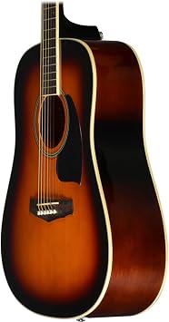 Ibanez Performance Series PF15 Acoustic Guitar, Rosewood FRETBOARD, Vintage Sunburst HIGH