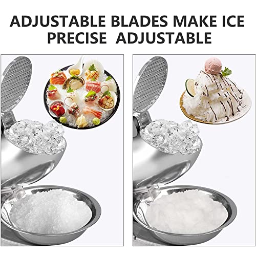 miduoduo Ice Crusher Electric Dual Blades Ice Crusher Shaver Edelstahl Rasierte Eismaschine 380w Schneekegelmaschine Für… – Bild 4