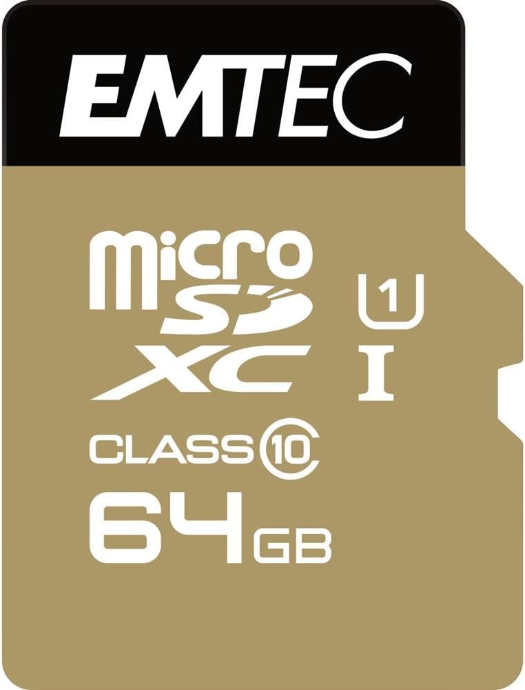Emtec MicroSDHC UHSI U1 Elite Gold (64GB 1PK)