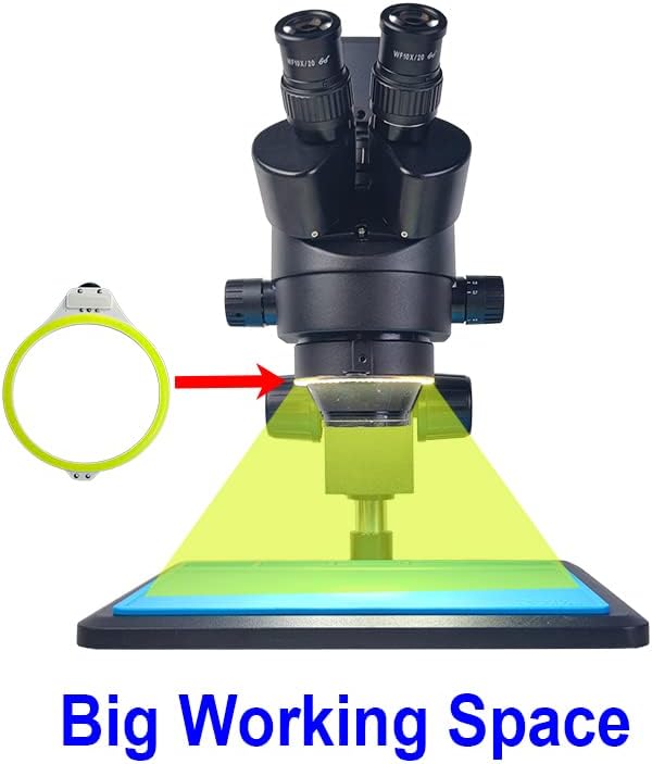 Miniatura 7 de Luz de anillo de microscopio USB, 2.992 in gran espacio de trabajo USB LED ajustable anillo luz iluminador Souce lámpara para binocular trinocular
