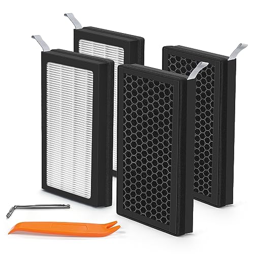 Image of Model 3 /Y Air Filter Compatible with Tesla Model 3 Model Y Accessories 2016 to 2023 Version, Premium HEPA and Activated Carbon 2-IN-1 Cabin Air Filter, 2 Sets of Model 3 Filter Kit with Removal Tools