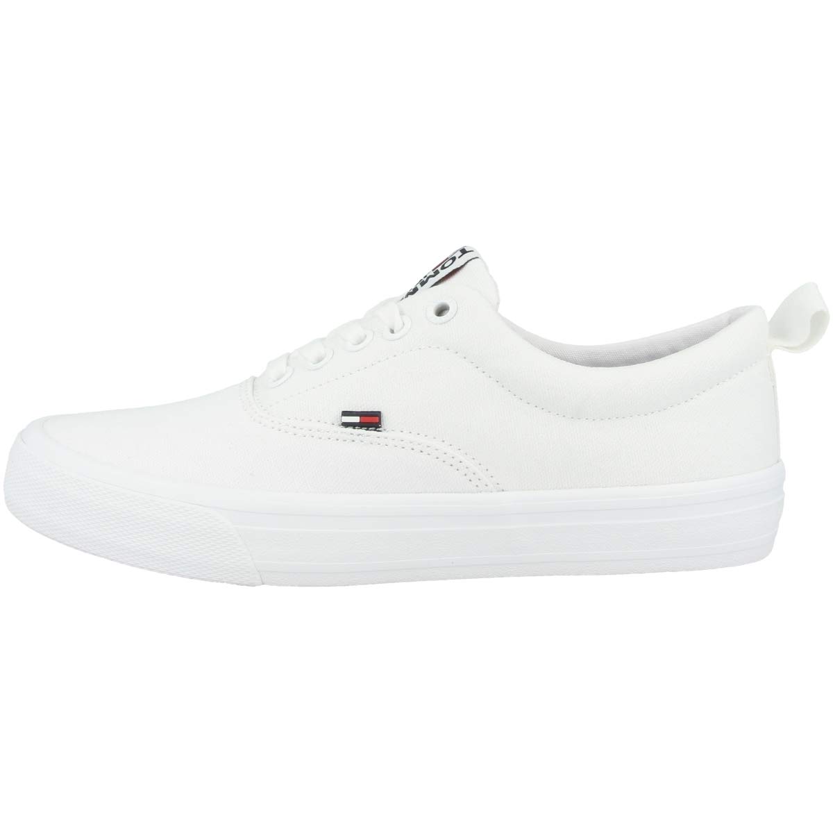 Tommy Hilfiger Mujer Vulcanized Sneaker Zapatillas, Blanco (White), 36 EU