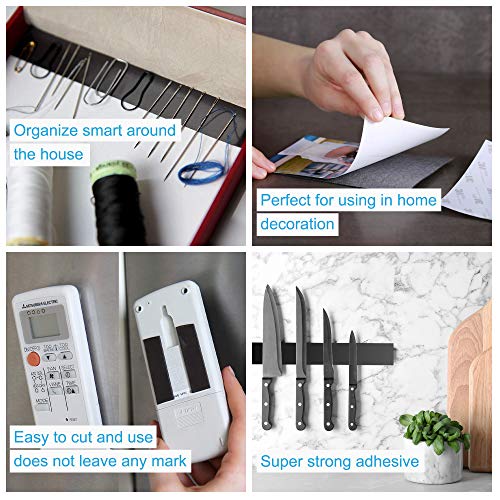 CANOPUS Magnetic Sheets with Adhesive Backing, Very Strong, Flexible, Rectangular 4”x6”, Pack of 12 Sheets, Suitable for Craft and DIY Projects at Home, School or Office
