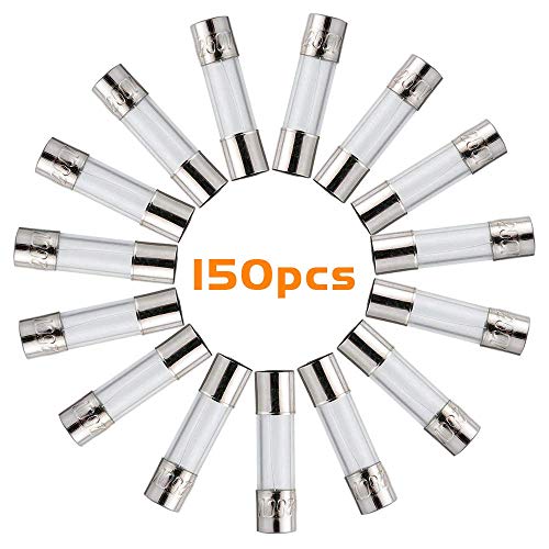 Fusibili Vetro 150 Pezzi, 250V Vetro Soffiato