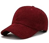 Casquette en velours Zebraas Casquette de baseball unisexe en velours pour homme et femme Beige/bleu/gris/marron clair/rose/noir/bordeaux, rouge bordeaux, M-L