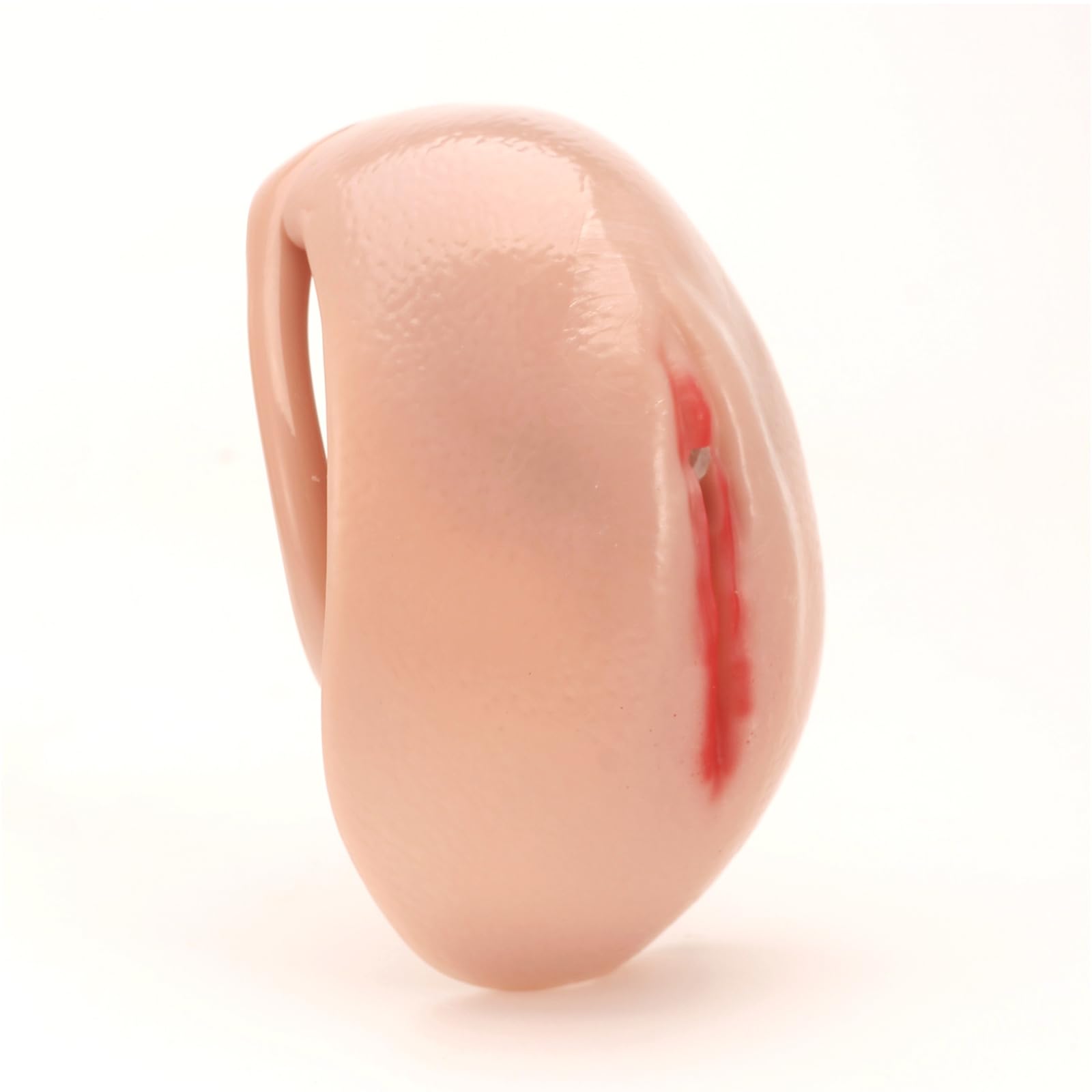 Cage de Chasteté pour Pénis en Résine Sex Toys Chastity Cage pour Sissy avec Serrure Dissimulée et 4 Anneaux Cage Chastetée pour Homme Fausse Chatte avec Ceinture Cage de Pénis Légère (Small)
