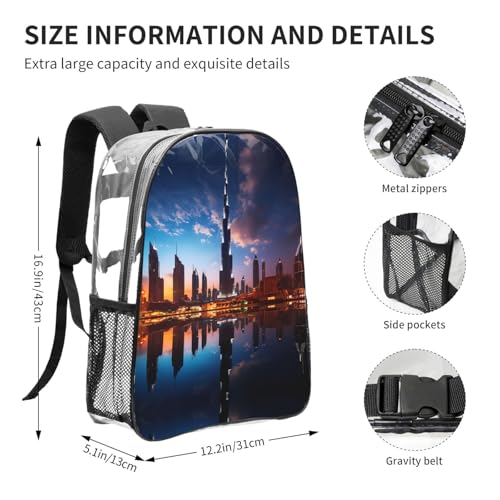 Dubai Sidewinder Tower Large capacity backpack, large capacity black edge backpack,4