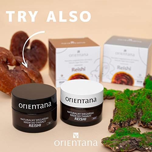 Orientana - Natural Face Day Cream Reishi | Vegan Anti Aging Anti Wrinkle Moisturiser For Women | Mature Skin & First Signs Of Aging | Dark Spots Remover | Skin Lifting & Rejuvenation - 50ml