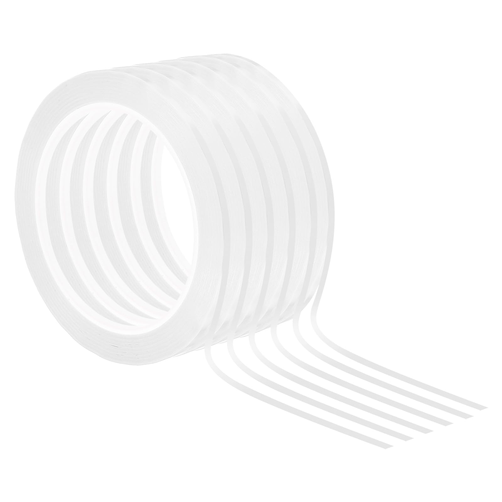 PATIKIL 1/8" Whiteboard Tape, 6 Pack Thin Dry Erase Tape for Graphic Chart Marking DIY Art White