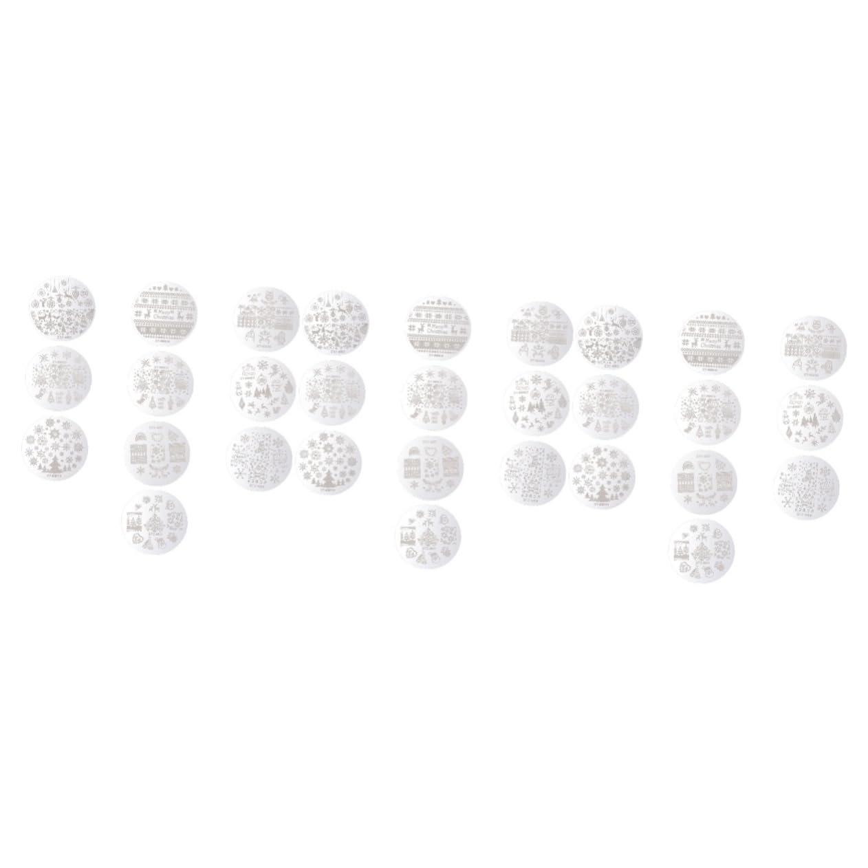 Healeved 3 Set Di Stamping Per Nail Art Natalizio Stamper Per Nail Art Piastre Per Stamping Per Manicure Modelli Per Stamping 10 Pezzi * 3