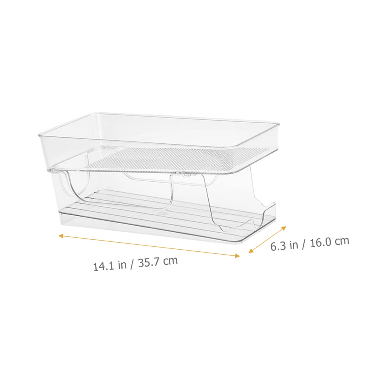 MOLUCKFU Household Fridge Organizer Double Can Organizer Rolling Design for Convenient Soda and Beverage Storage for Kitchen Refrigerator and Office Use