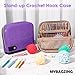 MYBAGZING Empty Crochet Hook Case - Crochet Hook Organizer Case Stand Up (Upgraded) -Corchet Organizer - Crochet Hook Holder for Knitting & Crochet Supplies, Crochet Needles, Crochet Accessories