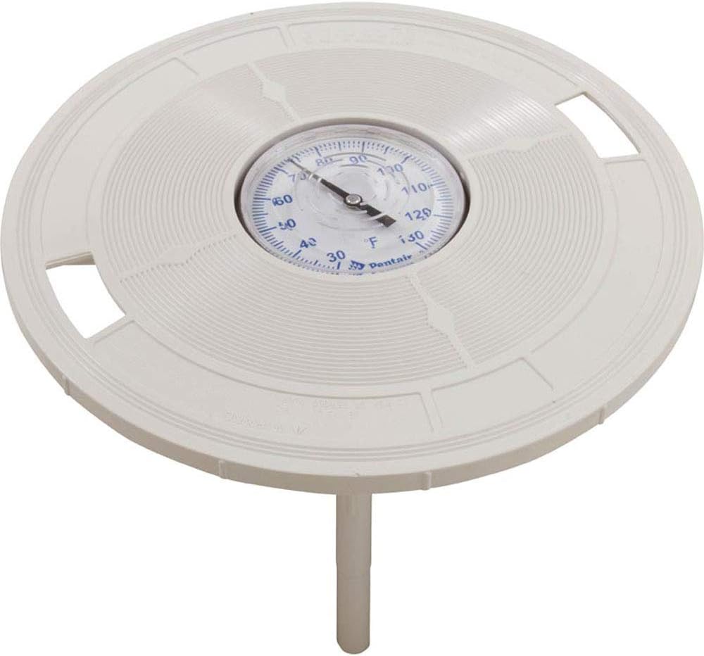 Pentair L4W 9-3/16-Inch White Round Lid Replacement Pool and Spa Skimmer with Thermometer