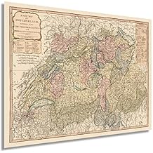 HISTORIX Vintage 1794 Switzerland Map Poster - 18x24 Inch Map of Switzerland Wall Art - Old Switzerland Poster - History Map of Switzerland