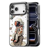 Bouvardia for iPhone 17 Pro Max Case, Cute Design for Women & Girls, Protective & Aesthetic, Gray Bumper - Astronaut