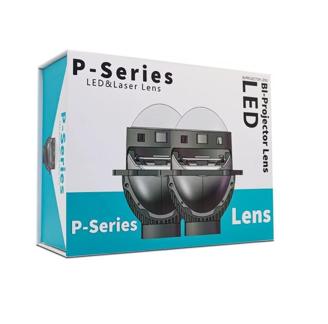 Générique 2 Projecteurs Bi-LED 12V 65W 3 Pouces 8000lm Conversion de Phares Feux de Route Feux de Croisement Lentilles de Projecteur