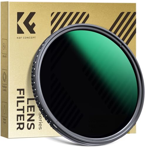 K&F CONCEPT 82mm ND2-ND400 可変NDフィルター 減光量調整 360°無段階調節可能 AGC光学ガラス 24層コーティング 撥水防汚 薄型 動画撮影/風景撮影に最適(NANO-D シリーズ)