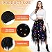 Tüllrock Damen Lichterkette mit LED Unregelmäßig Tüll Röcke Lagenrock Ballett Tutu Faltenkleid Midirock Karneval Halloween Kostüm Fasching Party-Batterie Nicht Inbegriffen