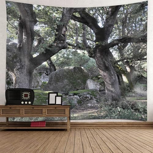Tenture Paysage Arbres et Étangs grand format 240x220cm décoration murale