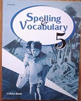 Spelling & vocabulary 5 Test key (Abeka) B000Y17ATO Book Cover