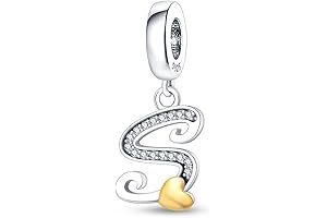 925 Sterling Silver Alphabet Charms for Jewelry Making
