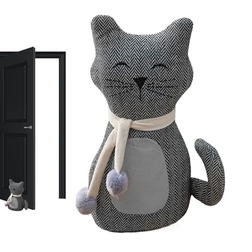 Butée de porte en forme de chat bloqueur de pièce coupe-vent sol
