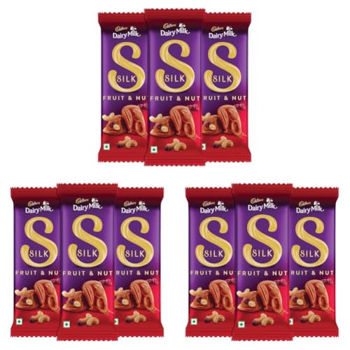 Image of Cadbury Dairy Milk Silk Fruit And Nut Chocolate Bar, 137 Gm (Pack Of 9)