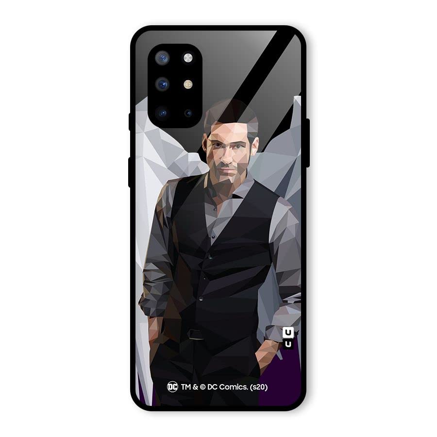 COVERS CART Glass + TPU Lucifer Morningstar Art Abstract Glass Back Case for Oneplus 8T (Multicolor)