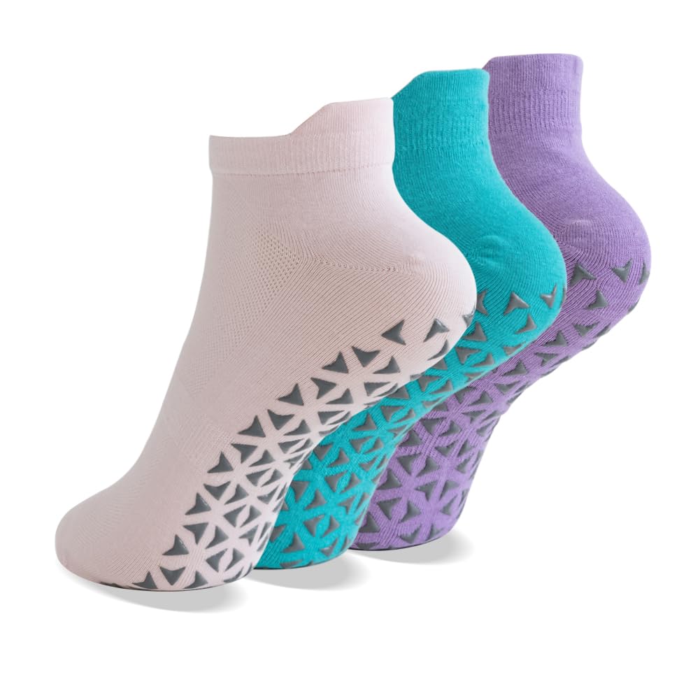 NuAngelaGrip Socks Pilates Socks with Grips for Women Non Slip Yoga Socks for Barre Ballet Dance Hospital Barefoot Workout