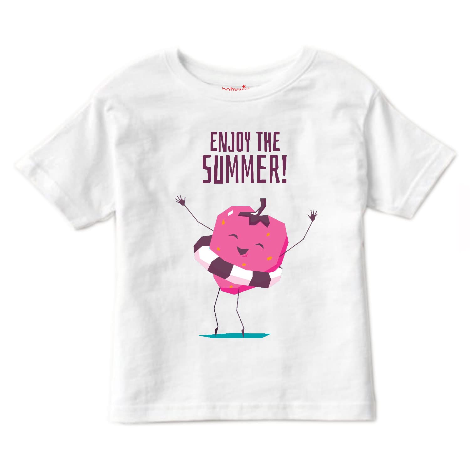 Summer T-Shirt for Boy’s and Girl’s T-Shirt Toddler Boys Summer T-Shirts Short Sleeve Top Kids Clothes Baby Boy T-Shirts Enjoy The Pink Summmer